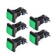 thumbnail image 5 of Juego de botón pulsador 34x34 cuadrado 12V interruptor pulsador iluminado LED con microinterruptor para juegos de video de arcade verde 5 piezas, 5 of 5