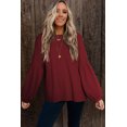 thumbnail image 4 of Women's Faux Knit Jacquard Puffy Long Sleeve Top, 4 of 5