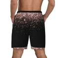 thumbnail image 4 of Uemuo Rose Gold Glitter1 Pattern Mens Swim Trunks Quick Dry Board Shorts with Mesh Lining, Stretch Beach Shorts Quick Dry No-Chafing Board Shorts-X-Large, 4 of 9