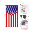 thumbnail image 3 of 4th of July Accessories Set, Independence Day Patriotic Cape with American Flag Sunglasses Headband and Stickers, 250th Anniversary Temporary Tattoos, 3 of 6