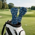 thumbnail image 5 of Yuyamidu Blue Snowflake Golf Head Covers for Driver Fairway Woods Christmas Leather Headcovers, Designed to Fit Hybrid 3/5 Woods and Drivers, 5 of 7