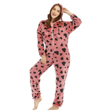 

REORIAFEE Womens Animal Pajamas Cosplay Costume Animal Costume Christmas Cosplay Pajamas Onesie Party Wear Christmas Costumes Animal Cosplay Pajamas Warm Sleepwear Homewear Hot Pink XXL.