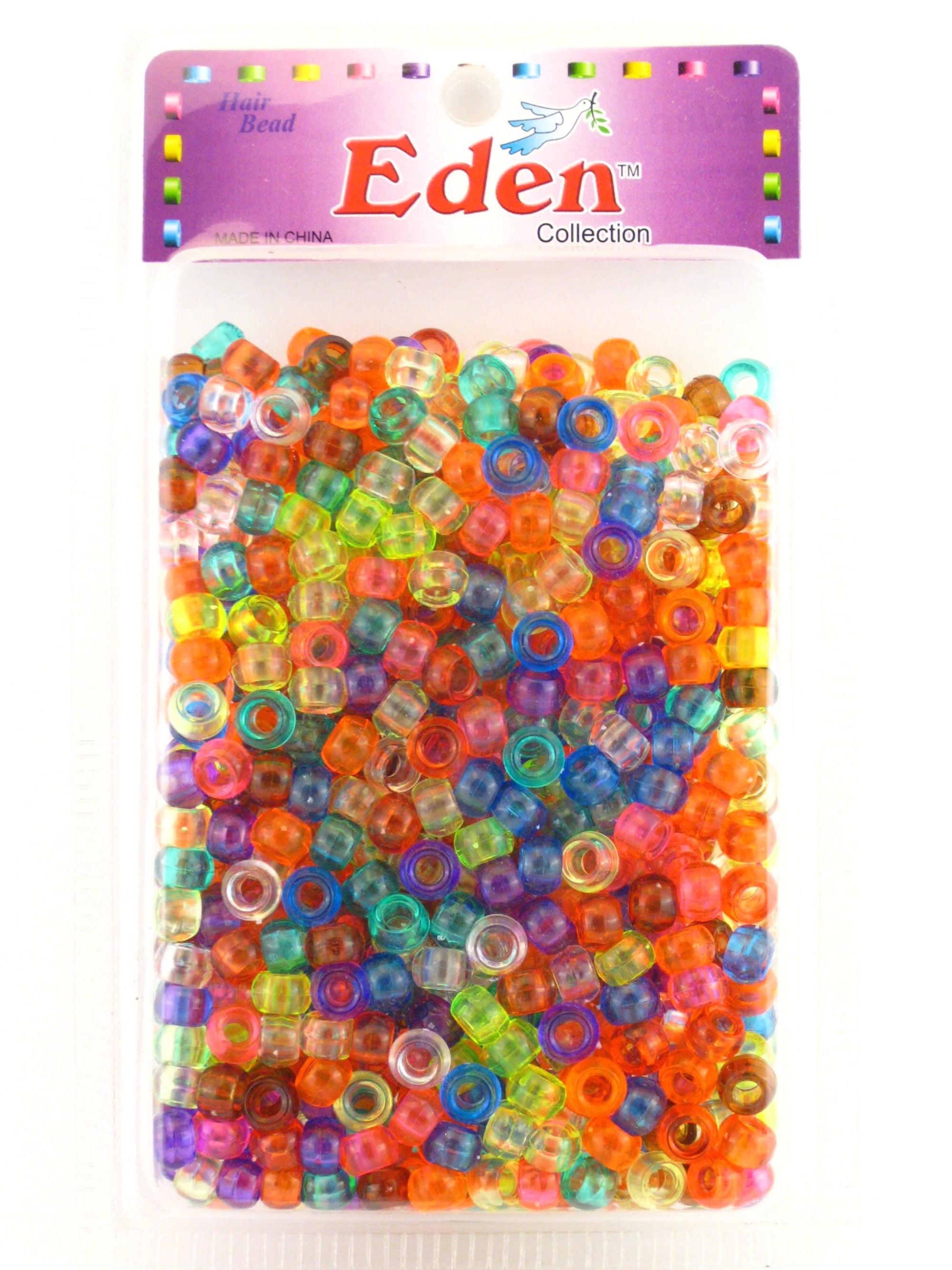 Eden Pony Braiding Hair Beads Approximately 700 Pcs. (Transparent