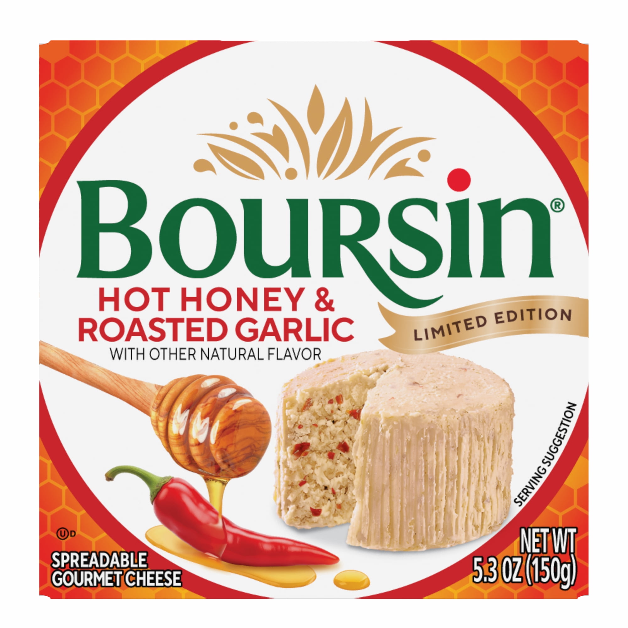 Boursin® Hot Honey & Roasted Garlic Gourmet Spreadable Cheese, 5.3 oz Box, Refrigerated