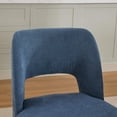 thumbnail image 4 of UHOMEPRO Dining Chair Set of 2, Mid-Century Fabric Upholstered Dining Room Chairs, Modern Kitchen Chairs with Curved Backrest and Copper Nails for Dining Room Living Room Kitchen, Blue, 4 of 9
