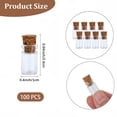 thumbnail image 2 of 100Pcs Mini Tube Glass Wishing Bottles Clear 1ml Small Glass Jars Bottles with Cork Stoppers, 2 of 7