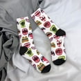 thumbnail image 5 of Xecao Halloween Mouth Pattern Sport Socks for Women and Men Crew Socks Sporty Calf Socks Casual Socks, 5 of 6