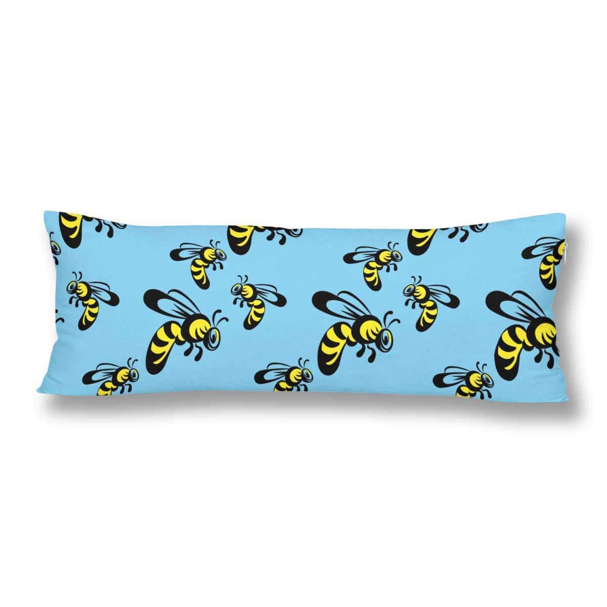 Gckg Seamless Pattern Honey Bee Queen Bee Cartoon Bee Body Pillow