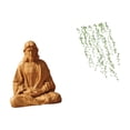 thumbnail image 6 of CarpNettore Sacred Heart of Jesus Statue Collectible Figurine with Elegant Green Plant Leaves Wall Art Mural Decor for Bedroom Office Hallway, 6 of 8