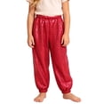 thumbnail image 5 of Chbgutlmr Kids Pants Sequin Patchwork Trousers Cinch Bottom High Elastic Waist Pants Casual Glitter Performance Dance Pants, 5 of 5