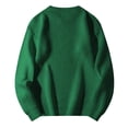 thumbnail image 6 of Tawop Mens T Shirts Crew Neck Long Sleeve Knit Pullover Solid Casual Army Green L, 6 of 7