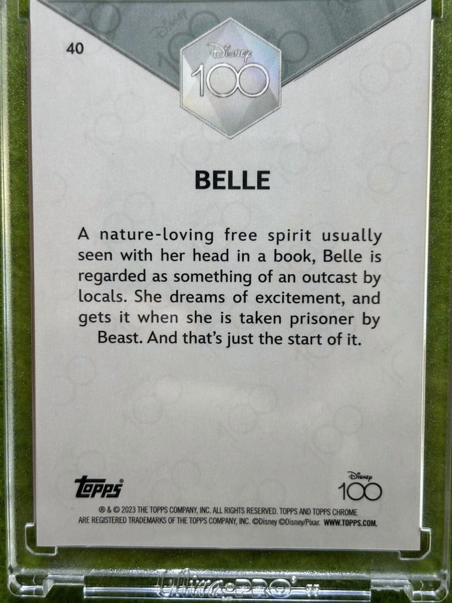 BELLE Disney 100 PINK REFRACTOR CARD # /399 SP 2023 Topps Chrome