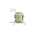 thumbnail image 2 of 7.5mm 925 Sterling Silver Reflections Green Crystal Love Hearts Bead Charm Pendant Necklace for Women, 2 of 2