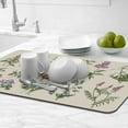 thumbnail image 3 of Dish Drying Mat for Kitchen Counter, 15.7"x23.6" Absorbent Mat with Green Plant Pattern, Dish Drainer Rack Mat for Countertop Coffee Maker, Dining Room Decoration, 3 of 5