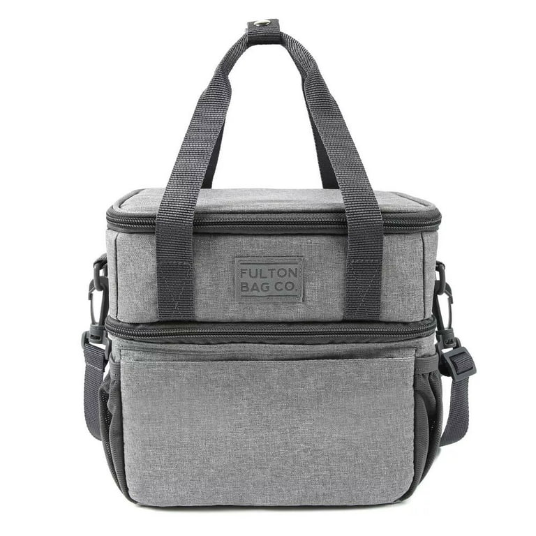 Fulton Bag Co. Jumbo Dual Compartment Lunch Box - Griffin Gray