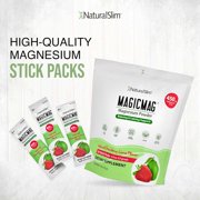 NaturalSlim MagicMag Magnesium Citrate Powder Stick for Stress, Sleep & Mood Support, 30 Packets