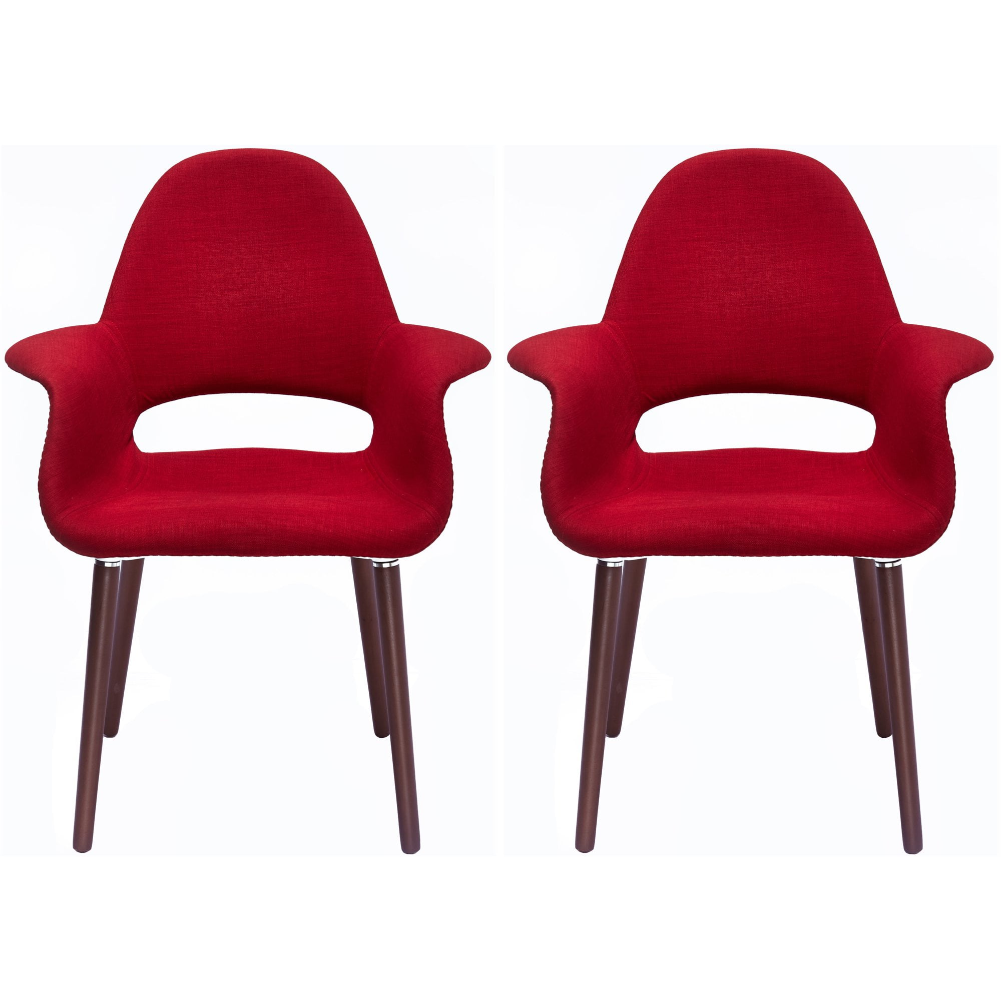 Homelala Set of 2 Mid Century Modern Upholstered Fabric Organic Accent