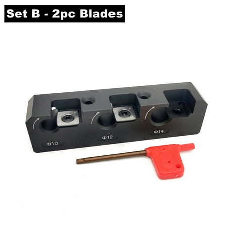 

Aluminum Alloy Wood Tenon Making Power Tools Carbide Blade Electric Drill Milling Milling Dowel Round Rod Auxiliary Wood Working Tool SET B -2 PC BLADES
