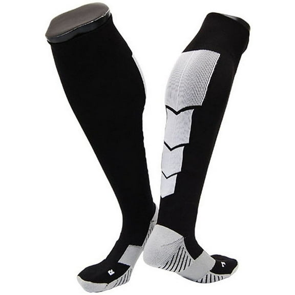 Lian LifeStyle Big Boy's 1 Pair Long Athletic Football Soccer Socks Sport Tube Socks L/XL XL0032-05(Black)