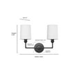 thumbnail image 2 of Millennium Lighting 99802-MB Leena 2 Light 16" Wide Vanity Light - Black, 2 of 7