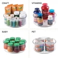 thumbnail image 3 of mDesign Plastic Round Lazy Susan Rotating Turntable Food Storage Container for Cabinet, Pantry, Refrigerator, Countertop, Spinning Organizer for Spices, Condiments, Baking Supplies - Clear, 3 of 9