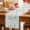 thumbnail image 5 of Bunny Floral Easter Table Runner - 36 Inch Long Elegant Pastoral Spring Floral Rabbits Cotton and Linen Blended Dress Scarves Farmhouse Table Runner for Kitchen Dining, Coffee Table, 13" x 36", 5 of 8