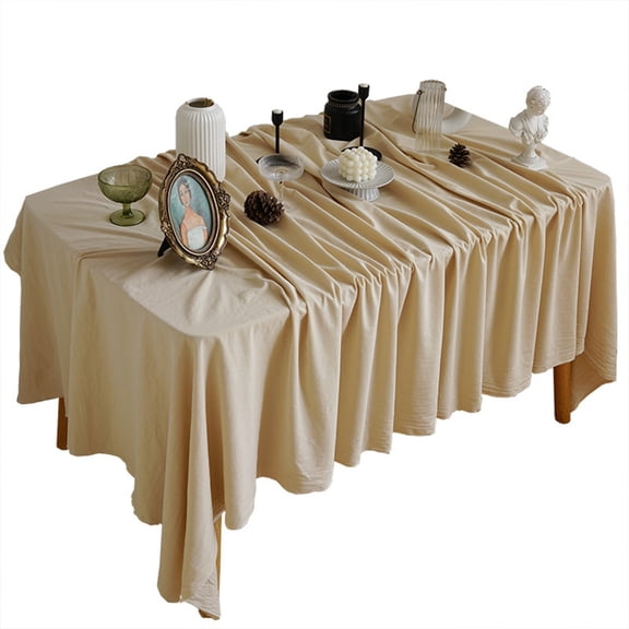 Classical Cotton Linen Tablecloth Washable Rectangular Tabletop Protectors for Family Gatherings Party Decors