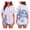 Lilo & Stitch White/Blue, variant on Womens Baseball Jersey - Peanuts Betty Boop Disney Athletic Performance Sports Jersey