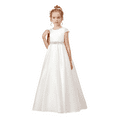 thumbnail image 2 of Elegant Satin Flower Girl Dress with Lace Back for Weddings Parties and Special Occasions Beautifully Designed Girls Formal Party Dress (10 -11Years）, 2 of 8