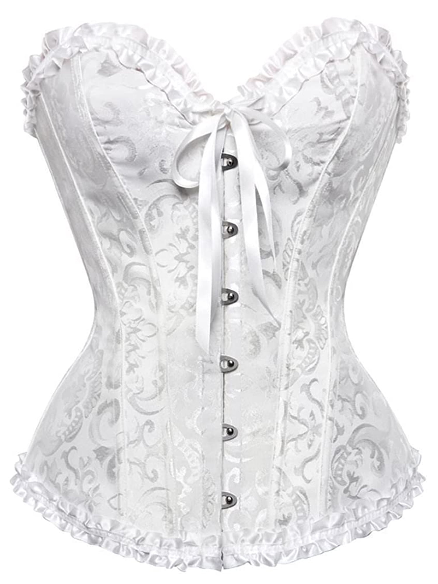 MISS MOLY Women's Lace Up Boned Plus Size Overbust Bridal Corset Bustier Bodyshaper Top XL - Walmart.com