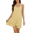 thumbnail image 3 of Sentmoon Robe Maxi Grande Taille Robe de Boîte de Nuit Été 2026 Sans Manches Col en V Nœud Coupe Ample Printemps Robe d'Invitée de Mariage pour Concert et Rave P-3TG, 3 of 9