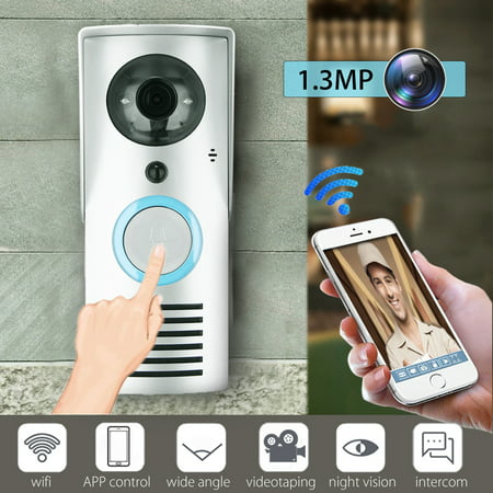 WIFI Wireless Smart Home Night Visual Video Door Bell Security 720P Camera Phone App Control Intercom Alarm Clear Night Vision Doorbell