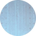 thumbnail image 1 of Ahgly Company Indoor Round Abstract Light Blue Contemporary Area Rugs, 7' Round, 1 of 4