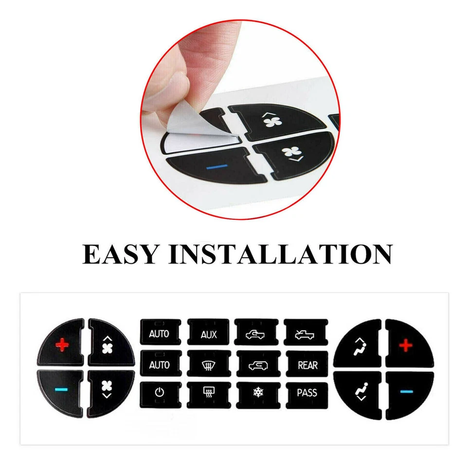 BUTTERFLY- Replacement Climate Control Button Stickers For 2007-2013 2014 Chevrolet Hvac