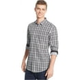 thumbnail image 2 of Alfani Mens Slim Fit Checked Button Up Shirt, White, Big & Tall, Big 2X, 2 of 2