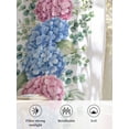 thumbnail image 6 of Sheer Curtains 108 Inches Long, Blue Pink Hydrangea Semi Sheer Curtains Light Filtering Window Treatment, Eucalyptus Leaves Summer Botanical Plaid Privacy Voile Drapes for Living Room 52x108 Inch, 6 of 7