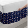 thumbnail image 2 of Starfish Bed Skirt, Underwater Creatures in Deep Sea Ocean Waves Adventure Marine Nautical Theme, Elastic Bedskirt Dust Ruffle Wrap Around for Bedding Decor, 4 Sizes, Navy Blue Peach, by Ambesonne, 2 of 2