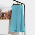 thumbnail image 3 of Mgmyaa Long Skirts for Women Casual Elastic Tie Waist Skirt with Side Split Leisure Fashion Solid Color Midi Skirt, 3 of 3