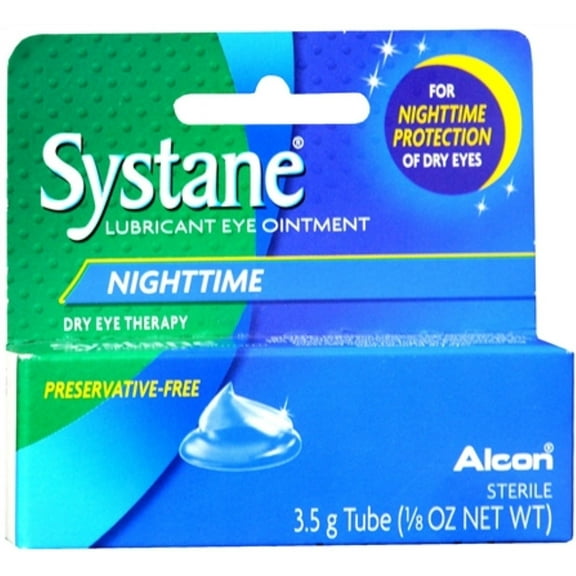 Systane Dry Eye Care Nighttime Lubricant Eye Ointment, 3.5 G, 3-Pack