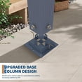 thumbnail image 6 of Petyee 10ft x 10ft Outdoor Retractable Aluminum Pergola, Modern Outdoor Trellis with  UPF 50+ Waterproof Canopy,Gray Wood-Grain Finish,Khaki canopy, 6 of 8