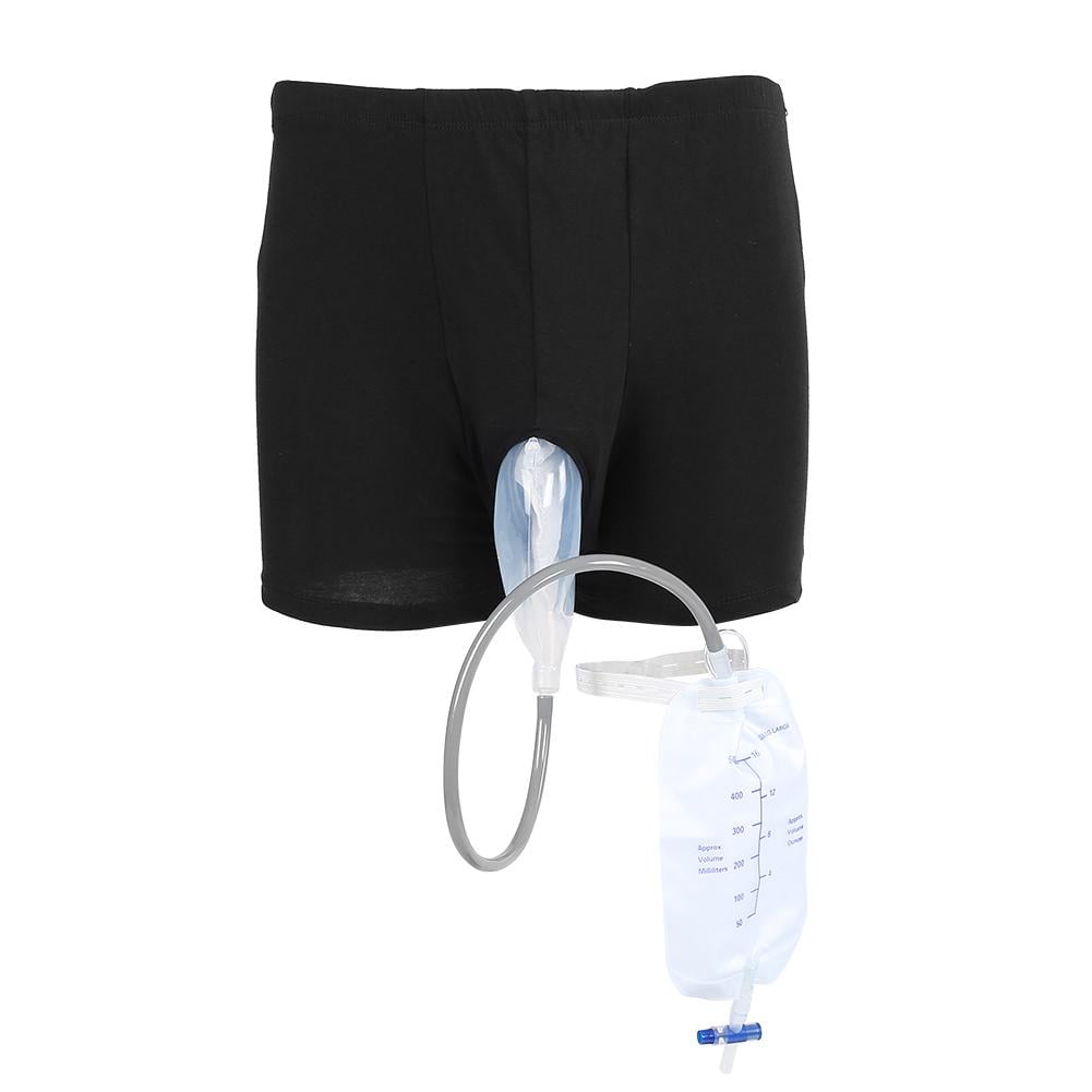 LYUMO Reusable Male Urinal Leg Bag Silicone Urine Funnel Pee Holder