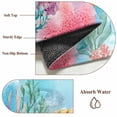 thumbnail image 5 of Round Rugs 4Ft, Summer Ocean Round Area Rug Washable Indoor Throw Carpet, Coastal Watercolor Shell Coral Soft Non Slip Circle Rug for Kitchen Nursery Room Home Decor Aesthetic, 5 of 7