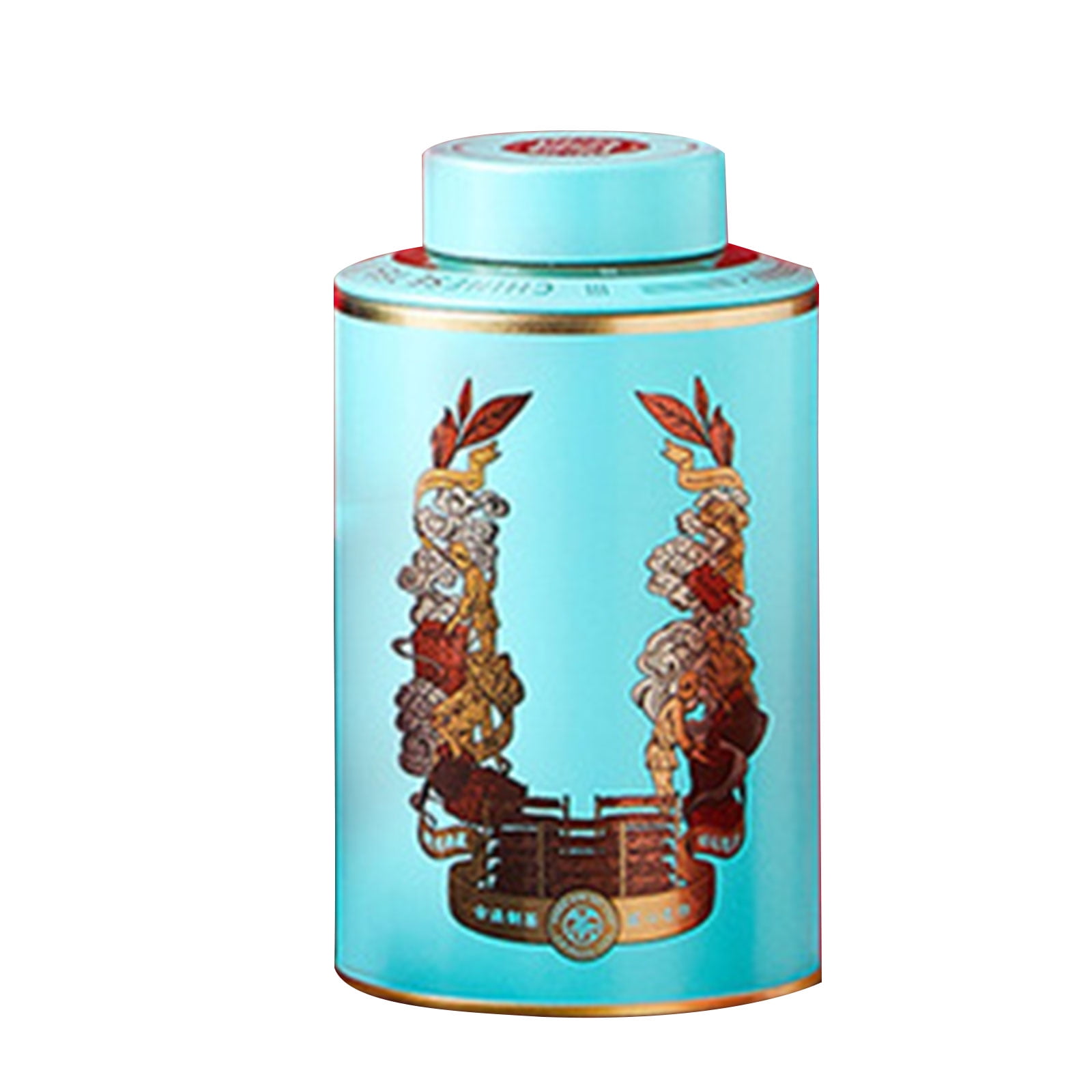 ZENTREE Tea Sealed Box Teaware Storage Container Jar Metal Tinplate Can