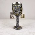 thumbnail image 5 of Cáliz de caballero vikingo medieval, copa de vino, copa de metal gótica, recipiente para beber con anillo de goteo de vino para rey, 5 of 5