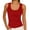 Red, variant on GUACER Womens Tank Tops Ribbed Knit U Neck Slim Fit Trendy Racerback Sleeveless Tops