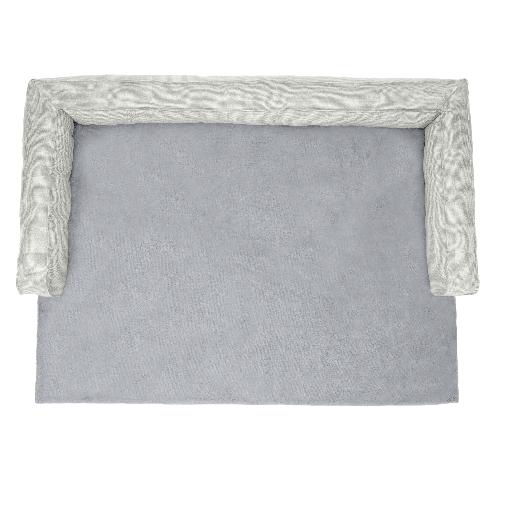 FurHaven Pet Products Plush & Decor Check Comfy Couch Orthopedic Pet Bed for Dogs & Cats - Gray, Jumbo Plus