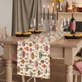 thumbnail image 2 of Mushroom 120 Inch Table Runner, Vintage Summer Botanical Pink Orange Farmhouse Dresser Scarf Cotton & Linen Tablerunner for Dining/Kitchen Island/Holiday Party Décor 13" x 120", 2 of 9