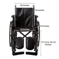 thumbnail image 3 of McKesson Wheelchair with Swing-Away Footrest, Lightweight Steel, 16" W x 16" D, 1 Ct, 3 of 4