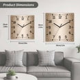 thumbnail image 5 of Beige Ombre Wooden Wall Clock Silent Non Ticking, Modern Gradient Abstract Art Square Wall Clocks Battery Operated, Decor Clock for Home Office, Living Room, Kitchen, 12 Inch, 5 of 9