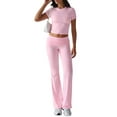 thumbnail image 1 of Pantalón de Traje de Corta Ajustado de Color Liso Rosa M, 1 of 9